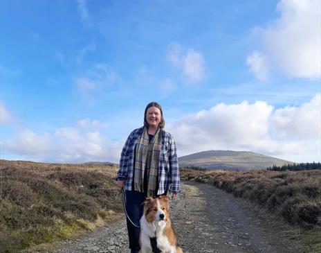 Louise your Tour Guide with her Border Collie Max