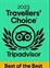 TripAdvisor Travellers Choice Best of the Best Award 2023