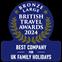 British Travel Awards 2024 - Bronze - Best company for UK family holidays
