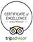 TripAdvisor - Certificate of Excellence
