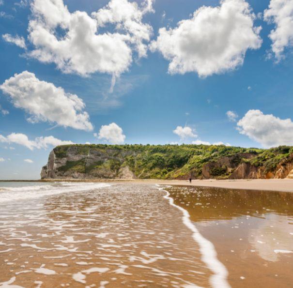 Whitecliff bay beach on the Isle of Wight