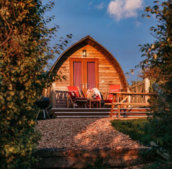 Eco pod at Tapnell Farm on the Isle of Wight