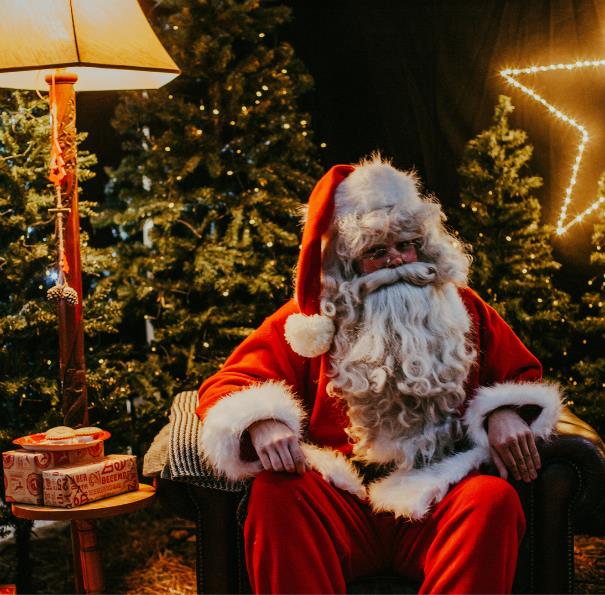 Father Christmas at Tapnell Farm Park on the Isle of Wight