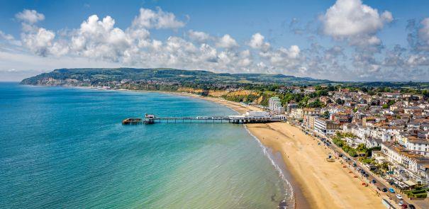 Aerial view of Sandown on the Isle of Wight