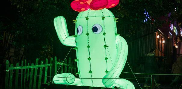 Mexico themed inflatable at Fiesta of the Dead at Blackgang Chine on the Isle of Wight