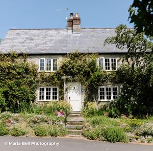 Outside view of the holiday cottage at The Garlic Farm on the Isle of Wight