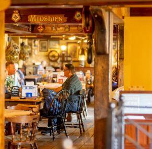 Man sat in the Bargeman's Rest on the Isle of Wight