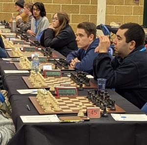 Chess players taking part in games at the Isle of Wight Chess Masters 