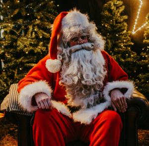 Father Christmas at Tapnell Farm Park on the Isle of Wight