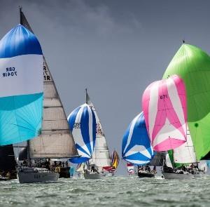 Yachts racing at Cowes Week