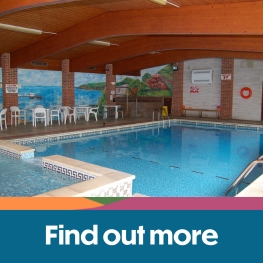 Indoor swimming pool at The Wight on the Isle of Wight