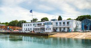 Outside view of UKSA from the water, accommodation, place to stay, watersports Cowes, Isle of Wight