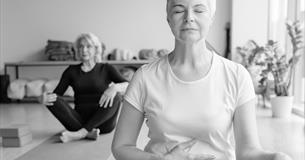 Ladies doing breathing exercises, workshop, Isle of Wight, what's on, wellbeing event