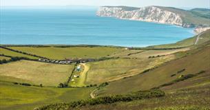 Aerial view of Compton Farm, Isle of Wight, Caravan & Camping