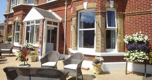 View of the front entrance of Brooke House, Shanklin, Isle of Wight, B&B