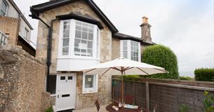 Isle of Wight, Accommodation, Self Catering, Elm Cottage, Seaview, Front Door and Court Yard