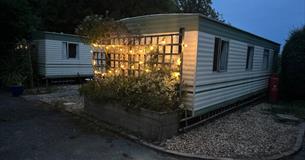 Isle of Wight, accommodation, caravan, retro, Far Out Caravan Retreat, St Lawrence, Night lights