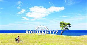 Routefifty7 poster, bike hire, Isle of Wight, activities, family fun, cycling
