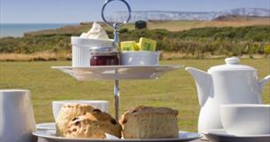 Isle of Wight, Food and Drink, Isle of Wight Pearl, Cream Tea with a view, Brighstone, WEST WIGHT