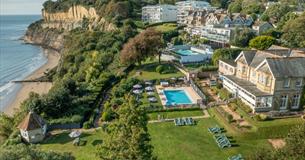 Aerial view of Luccombe Manor, Shanklin, Isle of Wight, Hotel, seaside location, sea view
