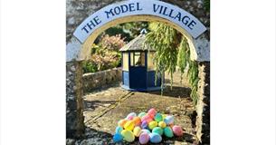 Easter eggs outside of the Model Village Godshill, family fun, children's activities, Easter event, what's on, Isle of Wight