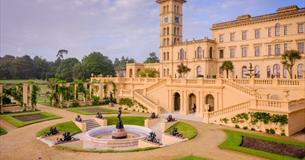 Rear view of Osborne house from gardens, attraction, things to do, East Cowes, Isle of Wight