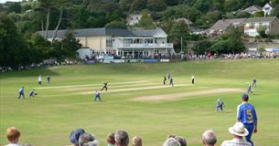 Cricket match at Ventnor Cricket Club, sport event, what's on, Summer, Isle of Wight