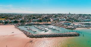 Isle of Wight, Transport, Ryde Marina, Overhead view of whole marina.