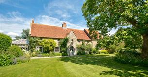Outside view of Shalfleet Manor from garden, self-catering, Isle of Wight