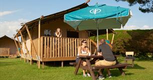 Isle of Wight, Accommodation, Glamping, Caravan and Motorhome Cluib, Southlands, Sandown, Newchurch, Safari Tent 1