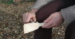 Isle of Wight, Spatula Whittling Workshop, Garlic Farm,