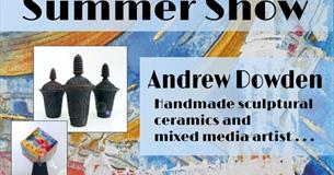Isle of Wight, Things to do, Sculptural ceramics and mixed media artist Andrew Dowden, Exhibition, Quarr Abbey.
