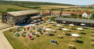 Aerial view of The Cow Restaurant at Tapnell Farm Park, Food & Drink, Isle of Wight