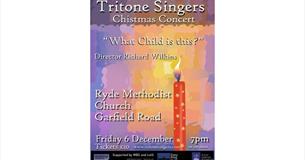 The Tritone Singers Christmas Concert poster, Ryde, Isle of Wight, music event, what's on
