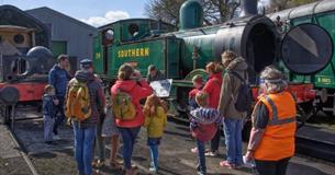 Isle of Wight, Things to Do, Isle of Wight Steam Railway, Events, Childrens/Family Fun, Group at talk

