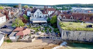 Aerial view of The George Hotel, Yarmouth, Isle of Wight