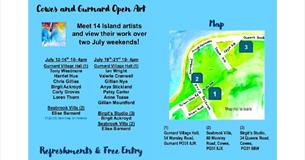 Cowes & Gurnard Open Art poster, exhibitions on the Isle of Wight, events, what's on