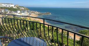 Balcony with seaviews at Beach View Apartment, Ventnor, Isle of Wight, Self-catering