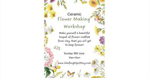 Ceramic Flower Making Workshop, Isle of Wight Pottery, what's on, event