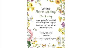Ceramic Flower Making Workshop, Isle of Wight Pottery, what's on, event