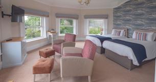 Superior bedroom at Freshwater Bay House, walking holiday, Isle of Wight