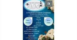 Festival of Island Creatives poster, Isle of Wight, art event, workshops, demonstrations, what's on