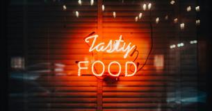 Food sign, ADA Mediterranean Kitchen, Ryde, Isle of Wight