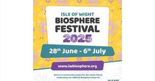 Isle of Wight Biosphere Festival poster, learning, family activities, nature, art, island wide, local events, what's on