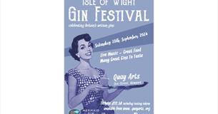 Isle of Wight Gin Festival poster, Quay Arts, Isle of Wight, what's on, event