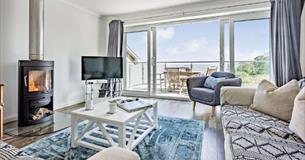 Living area at The Lookout, self catering, Seaview Isle of Wight