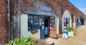 Outside of Cafe Verdi at Fort Victoria Park, Yarmouth, eating out