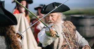 Pirates fighting, Carisbrooke Castle event, Isle of Wight, what's on, family event