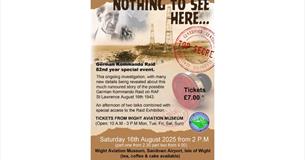 Poster for event, Wight Aviation Museum, history, what's on, Isle of Wight