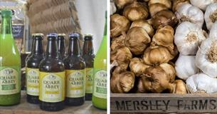 Quarr Abbey local produce and garlic from the Garlic Farm, island life, Isle of Wight, food and drink, what's on, event